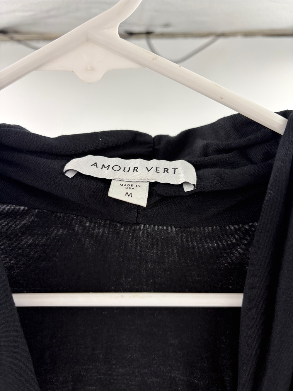 Amour Vert Black Lightweight Wrap Top - Picture 2 of 3